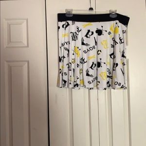 Printed flared skater skirt